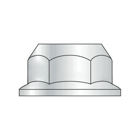NEWPORT FASTENERS Flange Nut, M12-1.75, Steel, Class 8, Zinc Plated, 18 mm Hex Wd, 600 PK 409283-BR-600